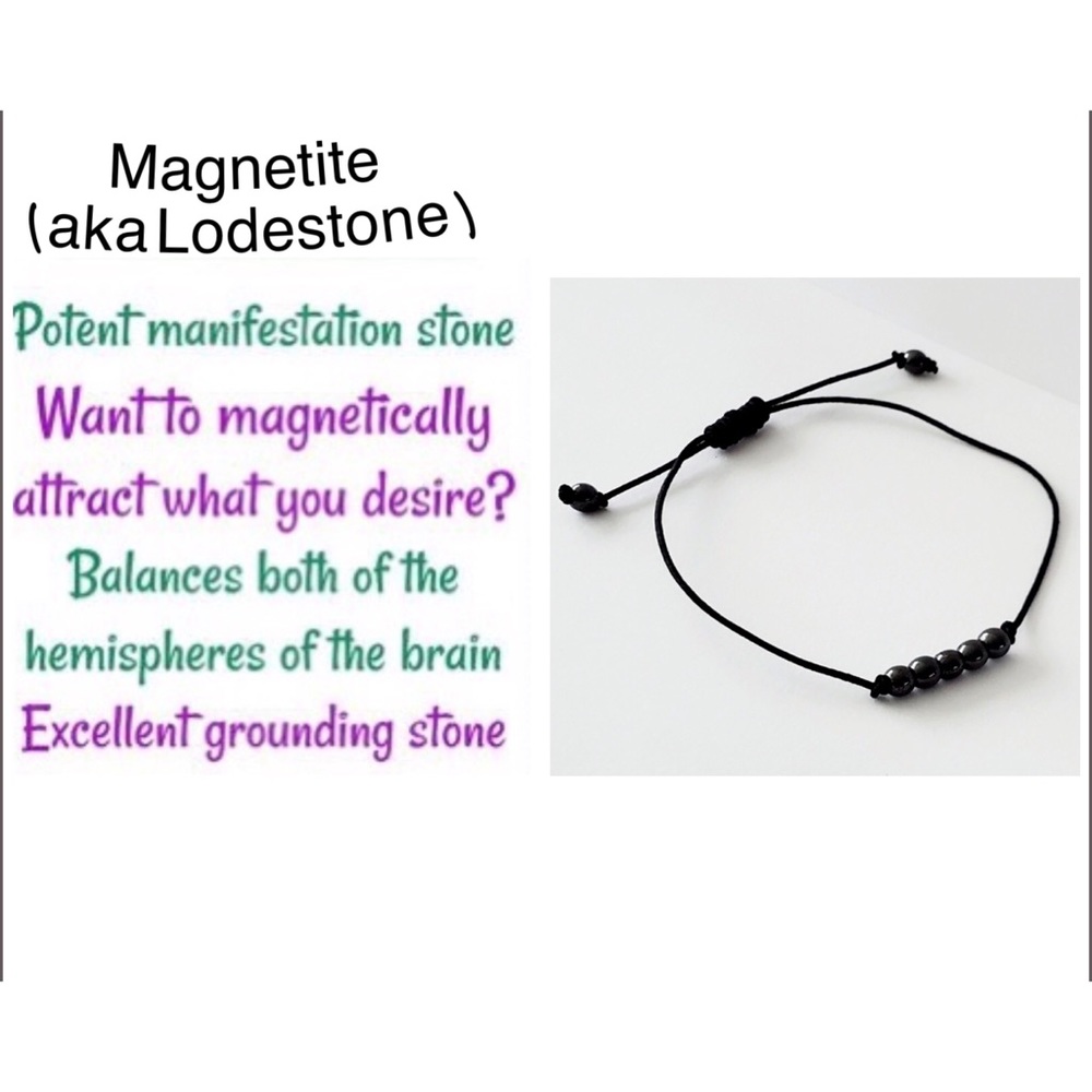 🌱Magnetite Natural Beads Bracelet Purpose $Secret